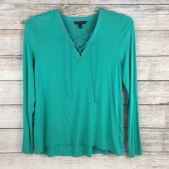 Banana Republic Popover Lace Up Blouse - Picture 1 of 9